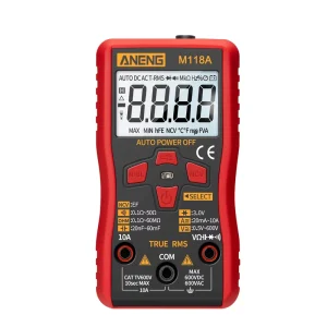 ANENG M118A High precision Multifunctional Digital Multimeter 6000 Counts Auto True RMS Transistor Meter
