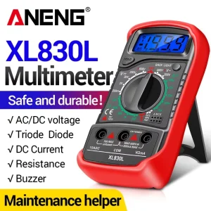 ANENG XL830L Mini Digital Multimeter 1999 Counts AC DC Voltmeter Ammeter Ohm HFE Transistor Tester Electricity Measuring Tools