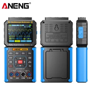 AOS05 3 in 1 Oscilloscope Multimeter 50MHz Dual Channel Signal Generator 25000 Counts USB Rechargeable Electronic Tool