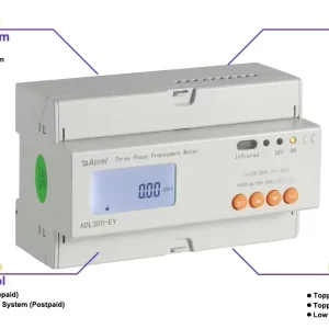 Acrel ADL300 EYNK 4GHW Communication 3*220 380V Ralay Inside Billing System Control Power Meter for Postpaid Electricity Using