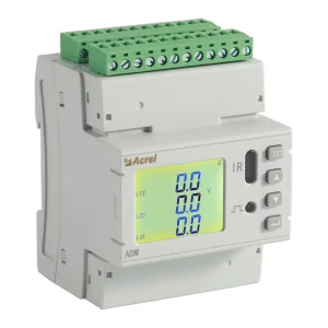 Acrel ADW210-D24/2S 400A 2 Channel 3 Phase 24mm CT LCD Display 2nd-31st Harmonic Power Demand Energy Meter with Modbus-RTU RS485