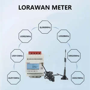 Acrel ADW300 3 Smart LoRaWAN Wireless Electricity Meter EU868Mhz 923mhz 0.5S Class Accuracy AC85 265V Power Supply