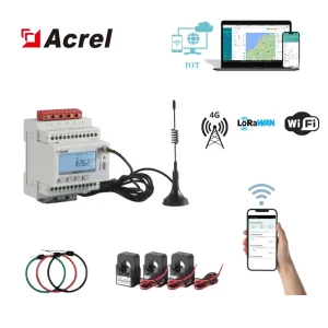 Acrel ADW300 Iot Power Monitoring System Lw915 Three Phase Wireless Smart Kwh Meter