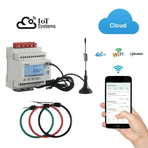 Acrel ADW300 Smart 3 Phase 4G IoT Wireless Energy Meter with Class 0.5 Accuracy IEC Certified for Remote Data Access Online