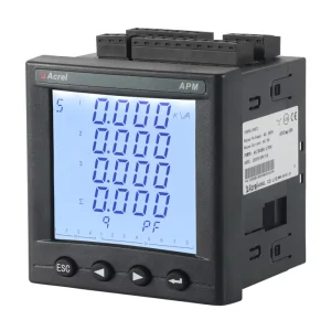 Acrel APM801 Three Phase Zero Sequence Four Quadrant Electricity Multi function Panel Mount Energy Meter with LCD Display
