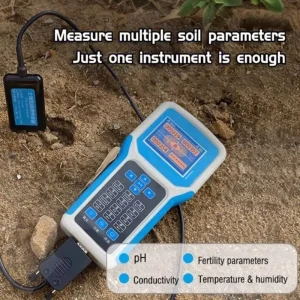 Agriculture Soil NPK PH EC Analyzer Moisture Nutrient Sensor 7 in 1 Soil Tester with Portable Handheld LCD Display Terminal