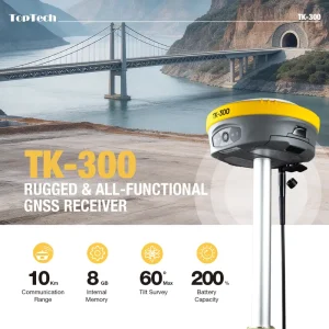 All-Constellation Multi-Frequency TK300 Base TK200 Rover Station Rover Receiver IP67 Operating Temp High Power 3W GNSS