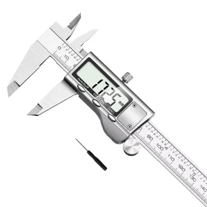 All-Metal Stainless Steel Digital Display Electronic Vernier Caliper 0-150/200/300MM with Depth Measuring Rod Plastic Material