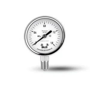 All Stainless Steel Liquid-Filled Pressure Gauge, YTHN, 40-63mm Diameter, 60MPa Range