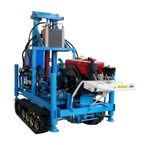 All Terrain Track Mounted Diesel Water Well Drilling Machine 22HP Crawler Borehole Driller 180m Max Depth Rig