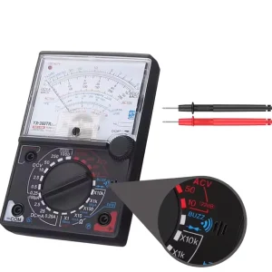 Analog Pointer Multimeter KS360 ABS Material Electrical Instrument Ammeter DC (0.01%+1) Accuracy