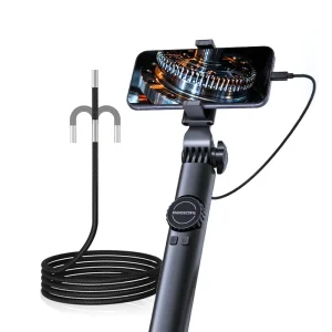 Articulating Borescope IP67 Waterproof 2MP LED Illuminated Mechanic Fiber Optic Snake Cam Wall Automotive Industrial Endoscope