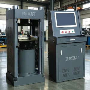 Auto ASTM EN Compression Testing Machine 4000kN Concrete Cube Block Cylinder Four Column Rigid Frame Single Acting Piston