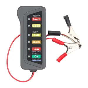 Auto Diagnostic Tool 12v Car Battery Tester Alternator 6 LED Light