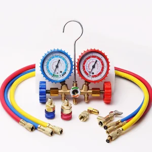 Auto R22 R134a R12 R404a Air Conditioning Refrigerant Charging Dual Gauge 536 Freon Filling Manifold Pressure Gauge