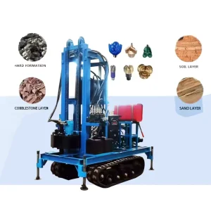 Automatic 100m 200m Water Well Drilling Machine Hydraulic Track-Type Well Drilling Water Drilling Machine