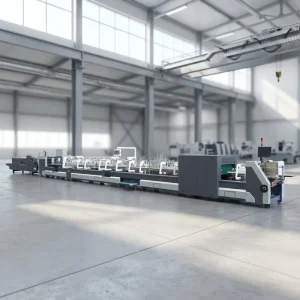 Automatic 4 6 Corner High Speed Cardboard Popcorn Boxes Folding Gluing Machine LC C S Inspection Folder Gluer with Waste Removal