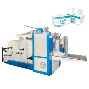 Automatic Box Facial Tissue Paper Making, Cutting, Embossing and Folding Machine