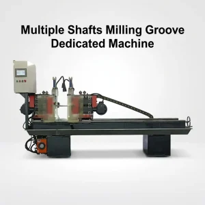 Automatic Horizontal Multi Shaft CNC Milling Machine Dedicated Slotting & Facing for Roller Shafts Mass Production