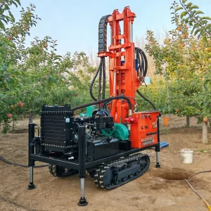 Automatic Hydraulic Borehole Drilling Machine Small Crawler Hydraulic Water Well Drill Rig