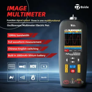 BSIDE O1X NEW Digital Multimeter Handheld Oscilloscope 2-in-1 Real-Time Sampling Digital Channels Portable Design 0-600V/0-10A