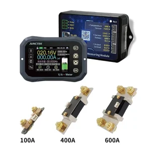 BT 100A 400A 600A RV Battery Monitor Power Measuring Instrument with Shunt Current Battery Coulomb Ammeter Display