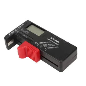 BT-168D Digital Battery Tester AA AAA C D 1.5V-9V Mini Cell Batteries Black IP65