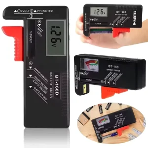 BT-168D Pro Digital Battery Tester, 9V 1.5V AA AAA Capacity and Voltage Checker