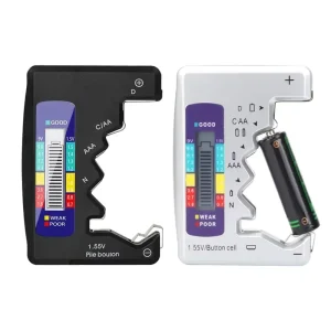 BT-886 Black Portable Lithium Battery Capacity Indicator Compact Digital Display Battery Voltage Meter