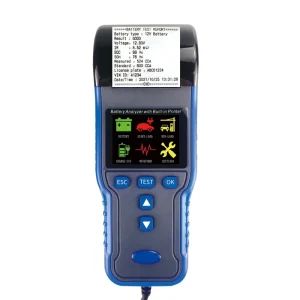 Battery Tester and Analyzer with Printer 100-2000 CCA 12V/24V Car Battery Cranking and Charging Tester