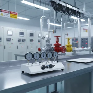 Bench Top Hydraulic Pressure Calibrator and Comparator with Pressure Gauge