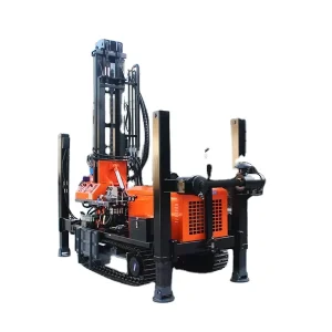 Best Automatic Diesel Rotary Drilling Rig Crawler Type Air Water Well Bore Hole Drill Machine Motor Gear Hydraulic Pump System