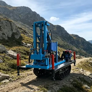 Big Crawler Mounted Water Well Drilling Machinery Model 200L 200 Meters Deep Diesel Hydraulic Borehole Driller Rig