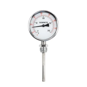 Bimetal Temperature Gauge, Stainless Steel, 0-120 Degrees, 63mm Diameter