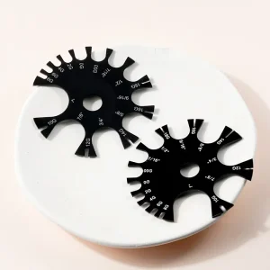 Black and White Acrylic Wire Gauge 1-25mm Diameter Measuring Tool