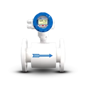 Blue and White Design 4 20mA RS485 Modbus Output Digital Liquid Electromagnetic Flowmeter