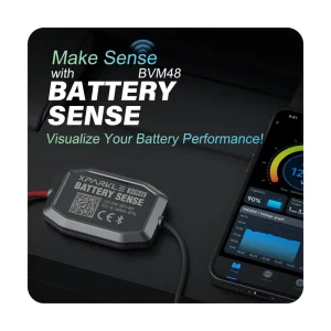 Bluetooth Battery Tester and Analyzer with Voltage and Temperature Monitoring for 12V/24V/36V/48V Vehicle Electrical Systems