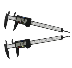 Brand Plastic Carbon Fiber Electronic Digital Vernier Caliper for Inner Diameter Measurement 0-150mm Range