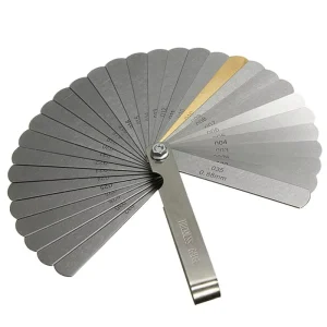 Brass Feeler Gauge Set 0.04-0.88mm (0.0015-0.035in) for Valve Adjustment and Educational Use