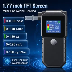 Breath Alcohol Tester with BAC Semiconductor Alcohol Detector for Car Drivers