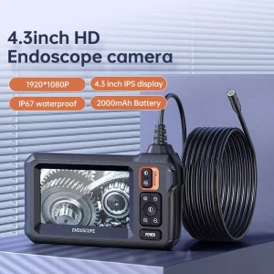C30-M 10m 8.5mm Lens 2MP Mini Camera Borescope 4.3-inch IPS Screen 70° Viewing Angle IP67 3.5h Battery Industrial Endoscope