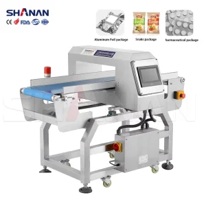 CE Certified Industrial Touchscreen Stainless Steel Metal Detector Conveyor Belt Machine 0.5mm Sensitivity IP54 Rated for Food