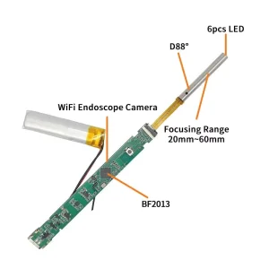 CMOS Sensor BF2013 Endoscopic Mini DVP Interface Industrial Medical WiFi Endoscope Camera Sensor Module Wireless with WiFi