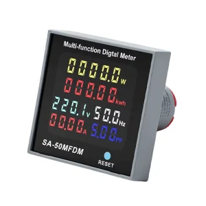 CNAOM Big Screen Digital Display Indicator Light Voltage Meter Dual Display Three Display Meter AC Style 51*51MM