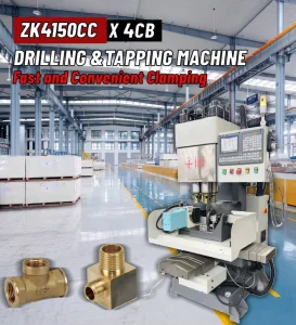 CNC 4 Spindles Synchronous Feed Tapping and Drilling Machine with Constant Surface Speed Cutting and Micron level Accuracy