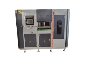 CNC Full Automatic Aluminum Profile Milling Machine High Accuracy PLC Control Motor Screen 3+1 Cutters