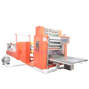 CNC Processing Full Automatic V Fold Facial Tissue Folding Machine PLC Motor High Speed
