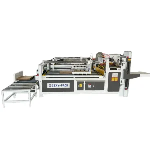 CZXY PACK Semi Automatic Manually Feeding Corrugated Sheet Pasting Carton Folder Gluer