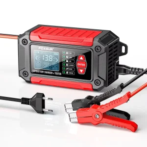 Car Battery Tester and 12V 6A Charger Analyzer for Capacity, Load and Cranking System Testing