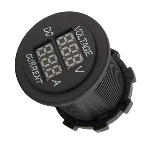 Car Motorcycle 12 24VDC Dual LED Digital Voltmeter Ammeter Amp Volt Meter High Precision Current Voltage Display Nylon
